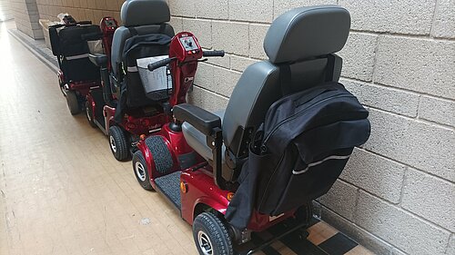 Electric wheelchairs.