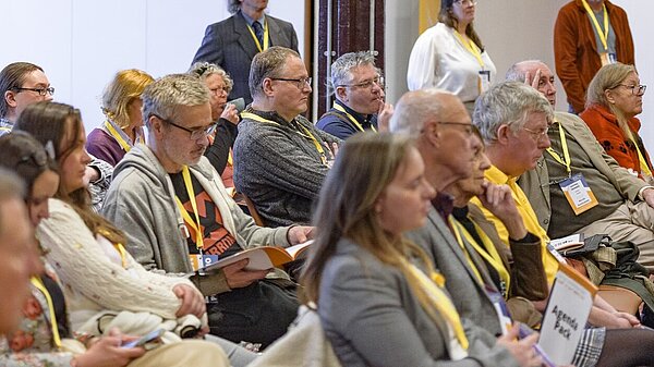 Crowd watching Conference